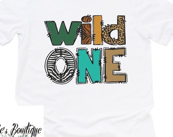 Wild One Safari Shirt for Baby/Toddler and Matching Mom and Dad of Wild One First Birthday Shirts for Family