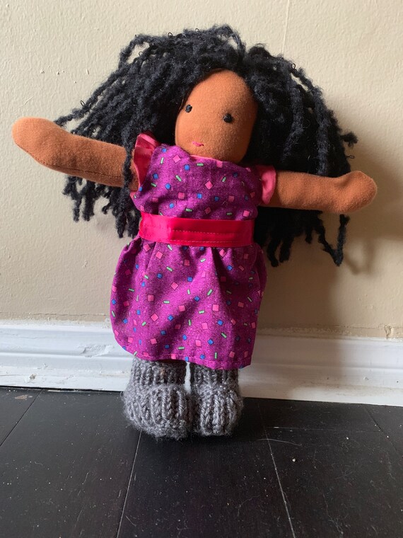 black waldorf doll