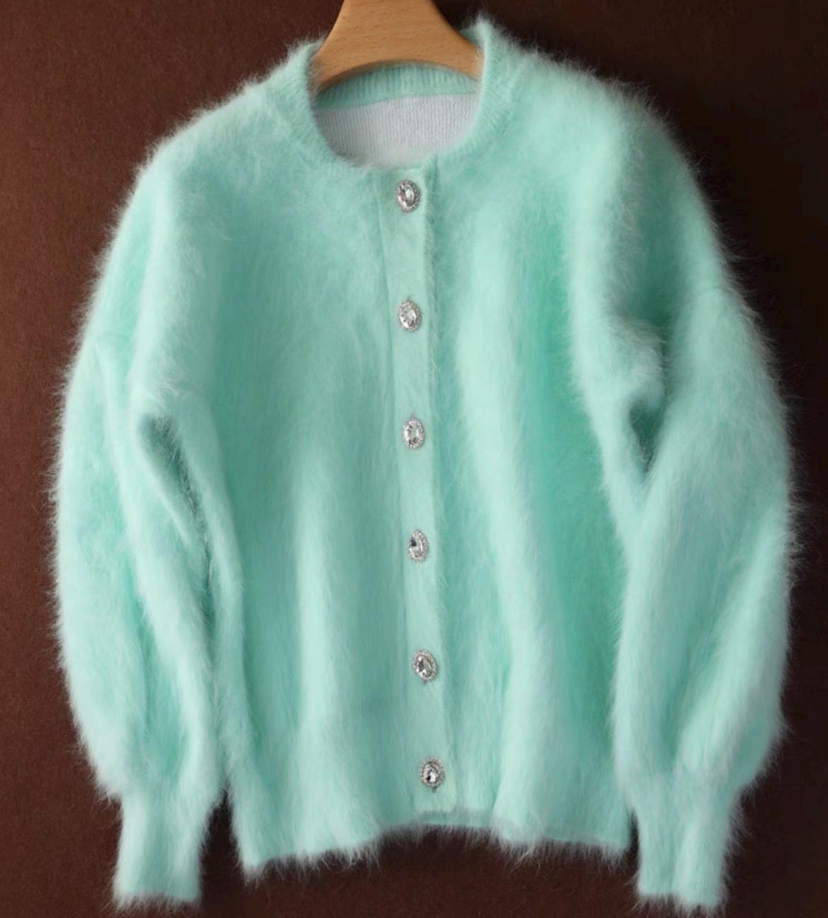Huggalugs Angora Cardigan White main image 1