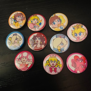 Super Mario Girls and Princesses pins