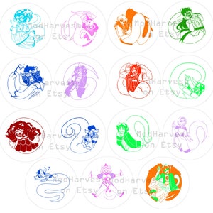 Homestuck inspired sprite pins