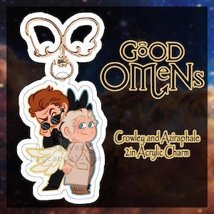 2" Good omens Aziraphale Crowley Aziracrow acrylic charm