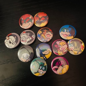 Bowser and Koopalings pins