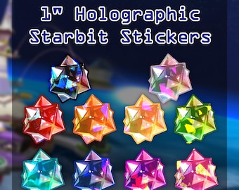 NEW! 1" Holographic Mario galaxy Star Bits Stickers