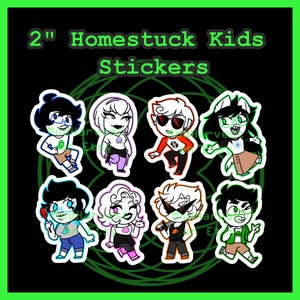 2&quot; homestuck alpha beta kids stickers