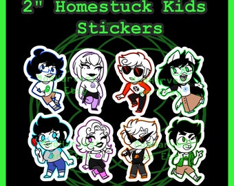 2" homestuck alpha beta kids stickers