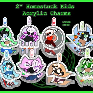 FINAL STOCK | 2&quot; double-sided homestuck alpha beta kids charms