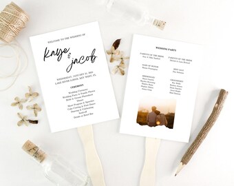 Anpassbarer Hochzeitsprogrammfächer, bearbeitbare Hochzeitsprogrammvorlage, digitaler Download PDF