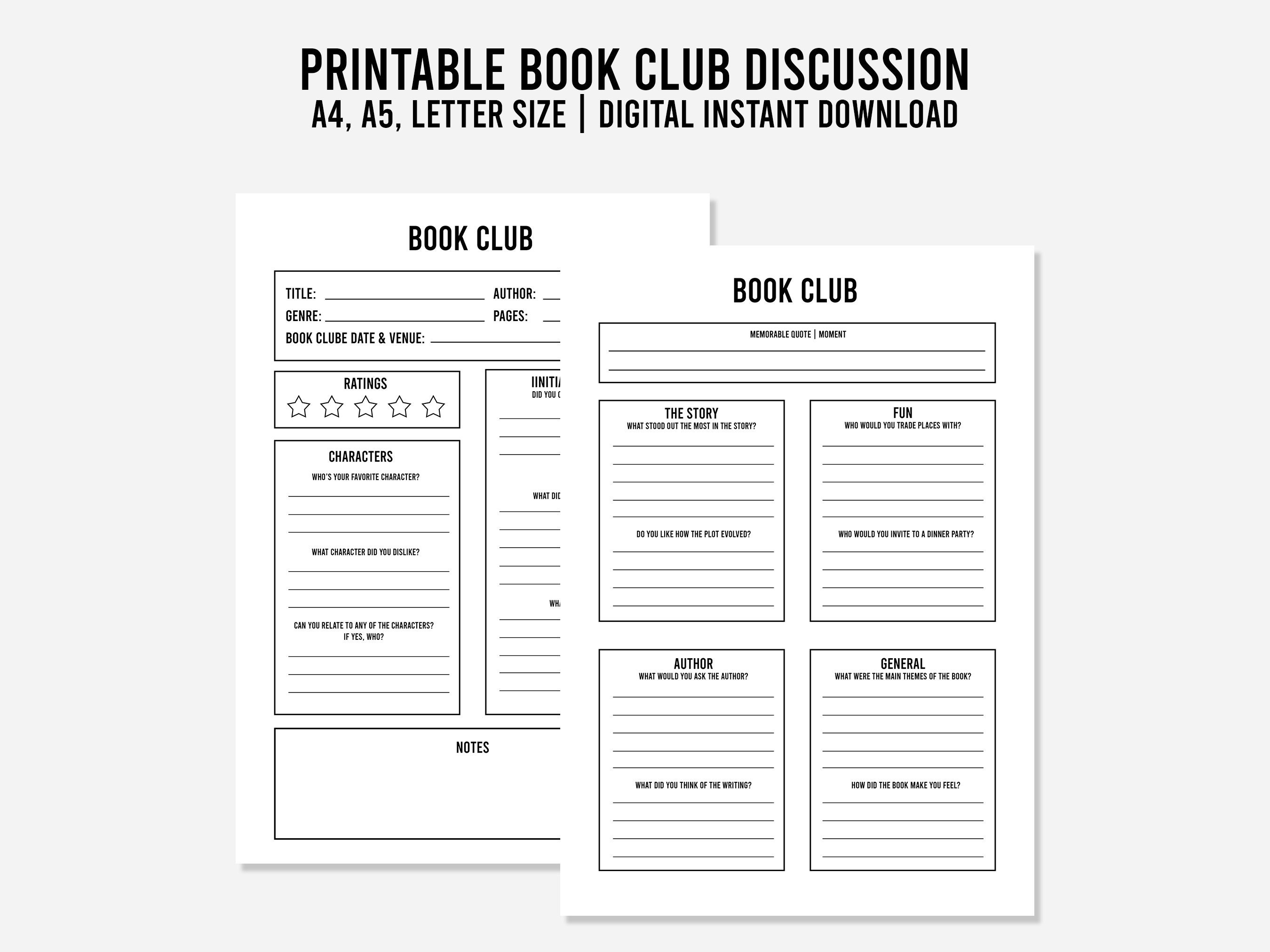 Book Club: a Journal: Prepare For, Keep Track Of, and Remember Your Reading Discussions with 200 Book Recommendations and Meeting Activities [Book]