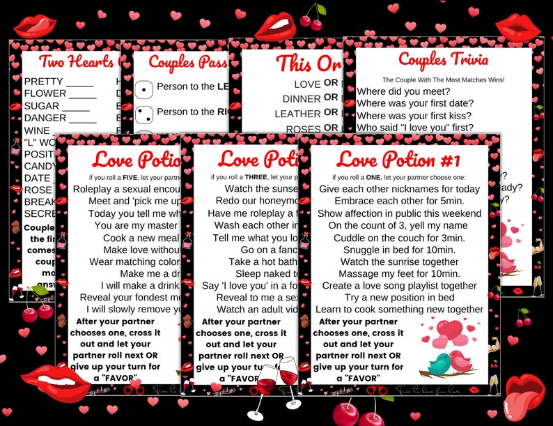 Printable Games for Couples, Adult Couples Games, Fun Shower Games for ...
