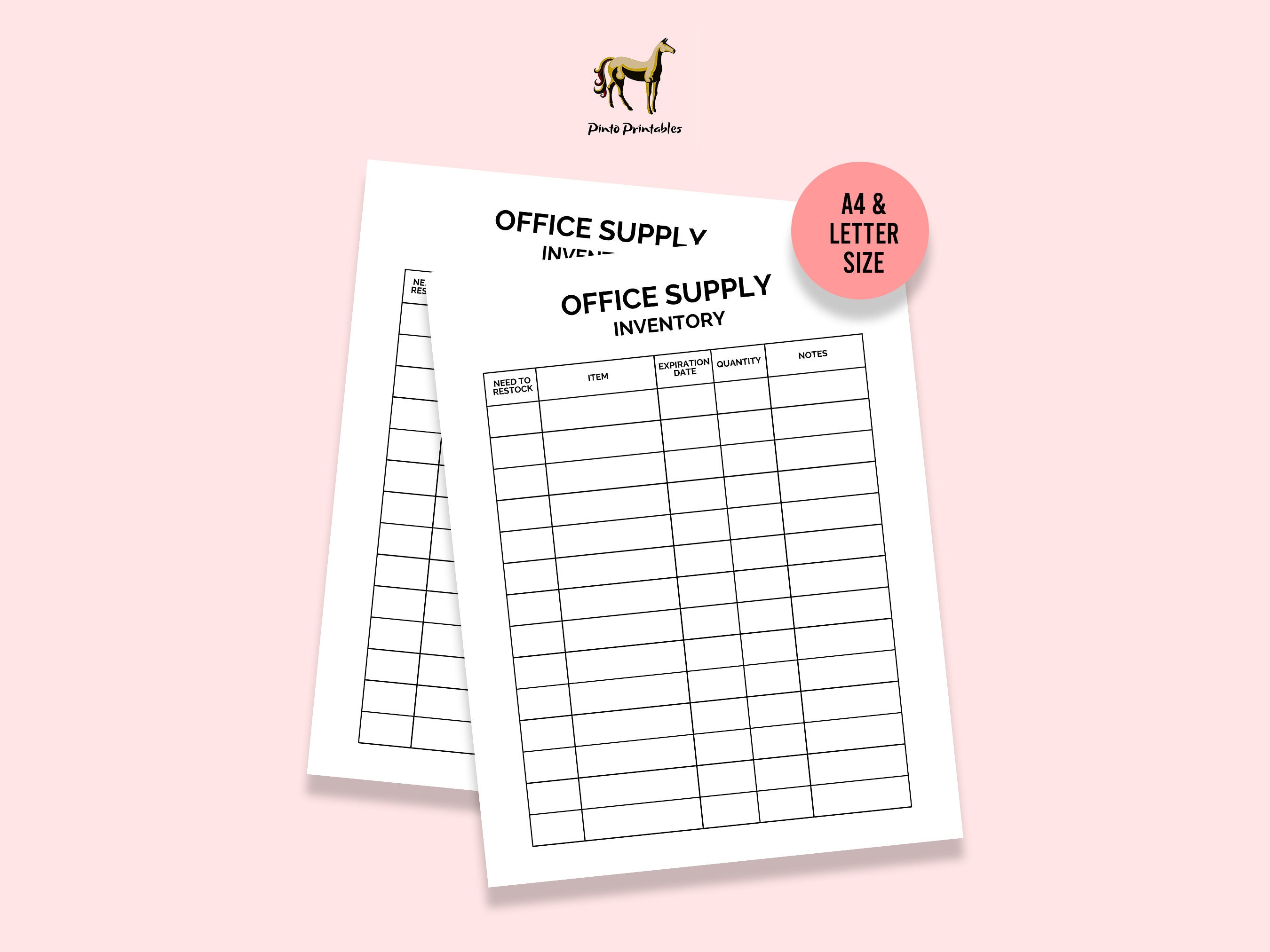 Household Inventory Trackers, Printable Inventory List, Home Supplies ...