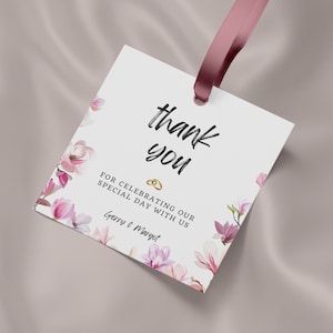 Editable Wedding Favor Tag, Customizable Gift Tag, Thank You Tag, Digital Download PDF