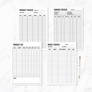 Workout Tracker Chart.pdf Printable Fitness Challenge Workout Plans, Fitness Tracker, Workout ...