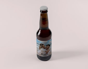 Wedding Beer Bottle Labels, Personalized Printable Beer Bottle Template, Drink Label, Digital Download PDF
