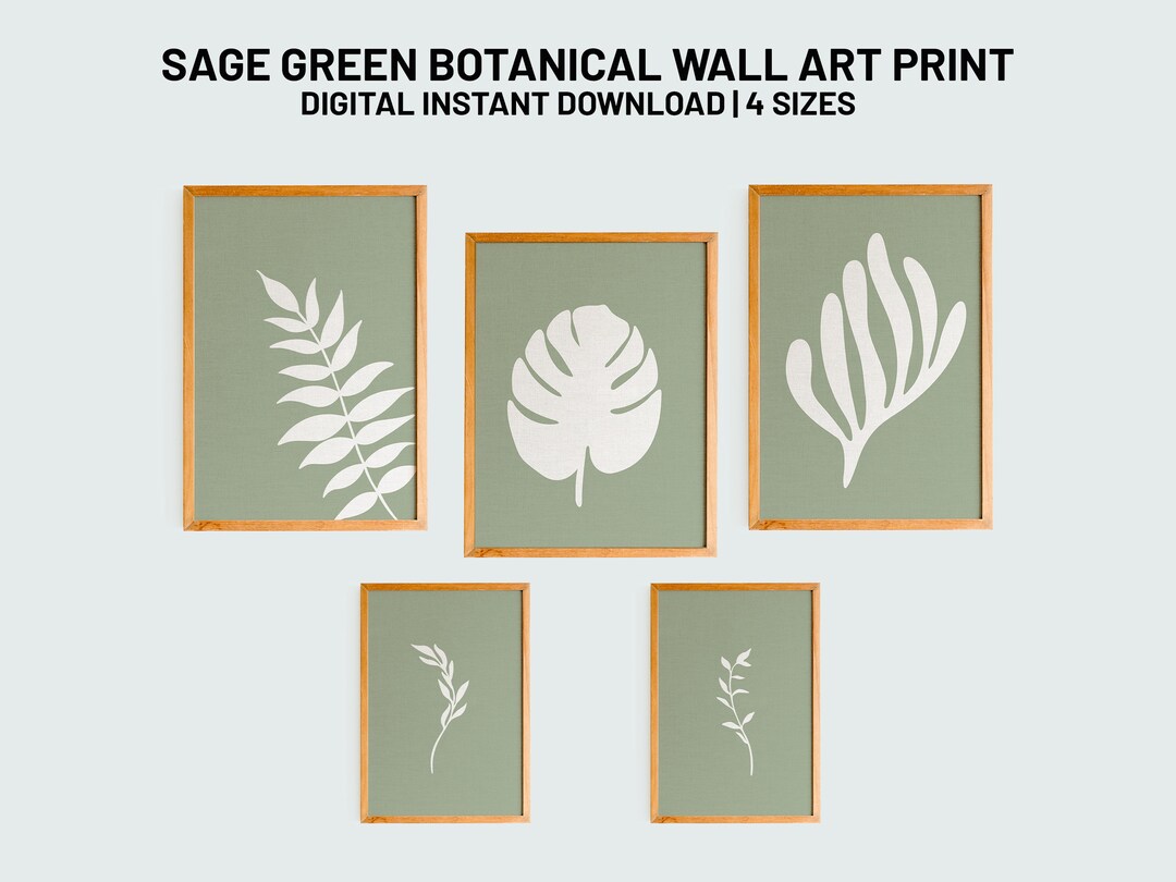 Minimalist Botanical Wall Art Print, Modern Wall Decor, Printable Wall ...