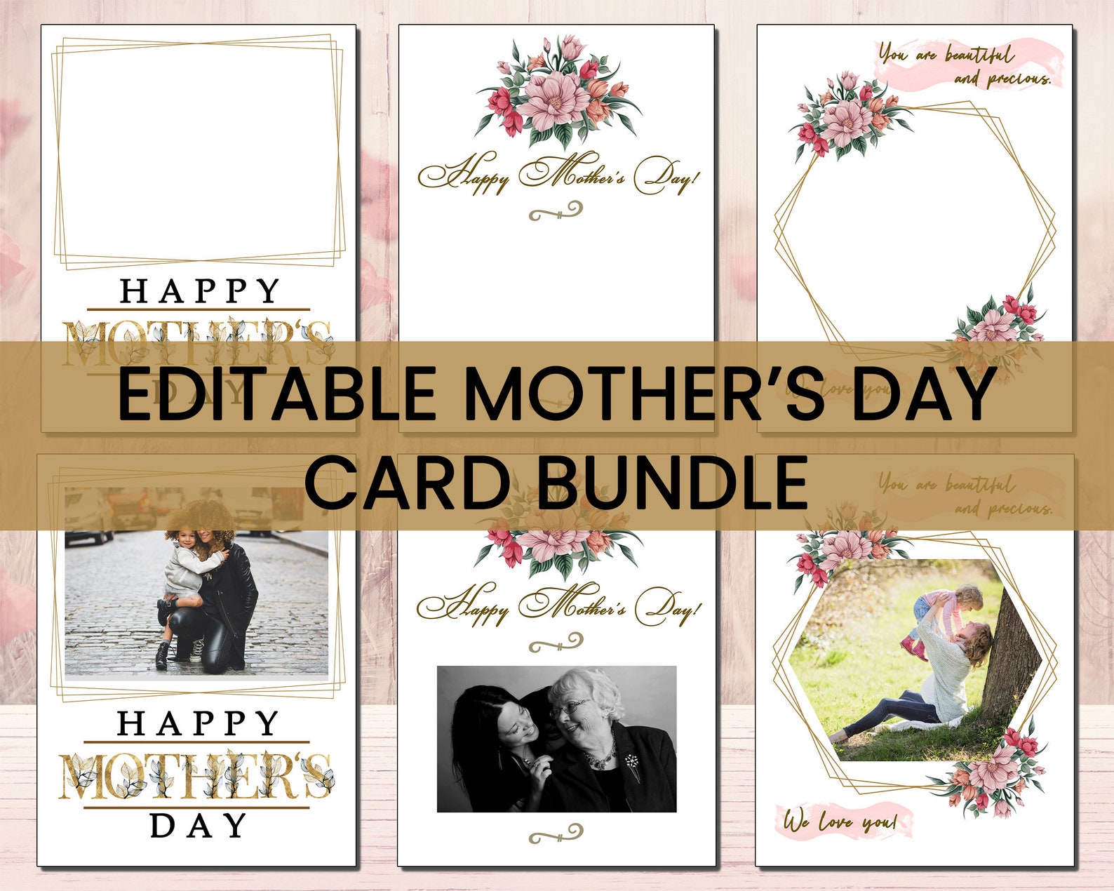 Personalized Mothers Day Card Editable Mothers Day Cards Etsy