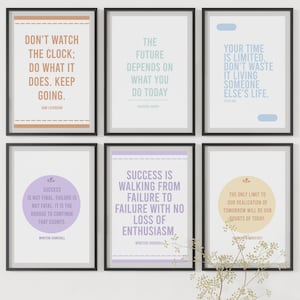 Printable Motivational Quote Wall Art, Inspirational Decor, Positive Quote Prints, Digital Download PDF