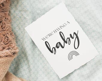 Pregnancy Milestone Photo Cards, Printable Monthly Photo Card Template, Digital Download PDF