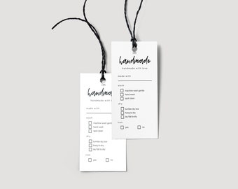 Knitting and Crochet Project Labels Tags, Handmade Tags, Printable Template, Digital Download PDF