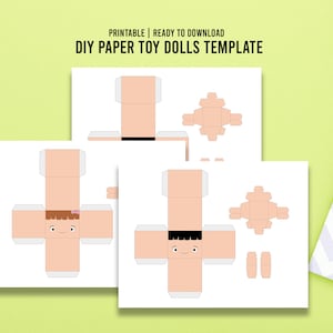 Printable DIY Paper Doll, Paper Toys Template, Printable Origami, Digital Download PDF