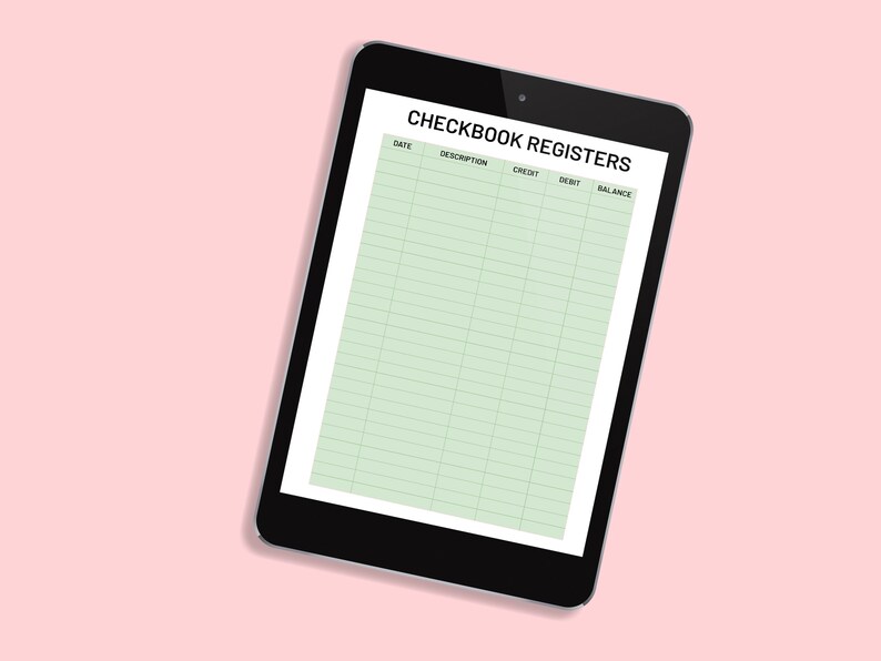 Printable Checkbook Registers Tracker Printable Digital Etsy
