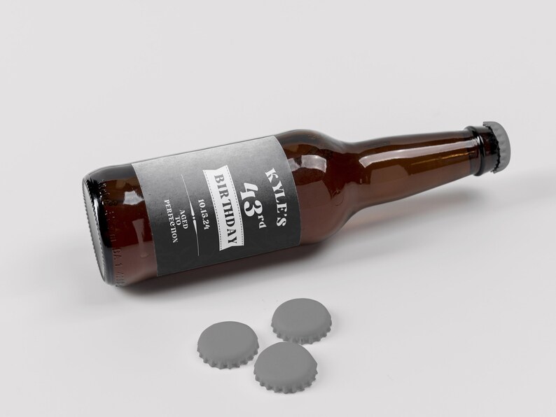 Birthday Beer Bottle Labels, Personalized Printable Beer Bottle ...
