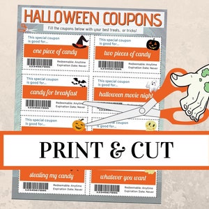 Editable Halloween Coupons, Printable Halloween Gift, Candy Coupons ...
