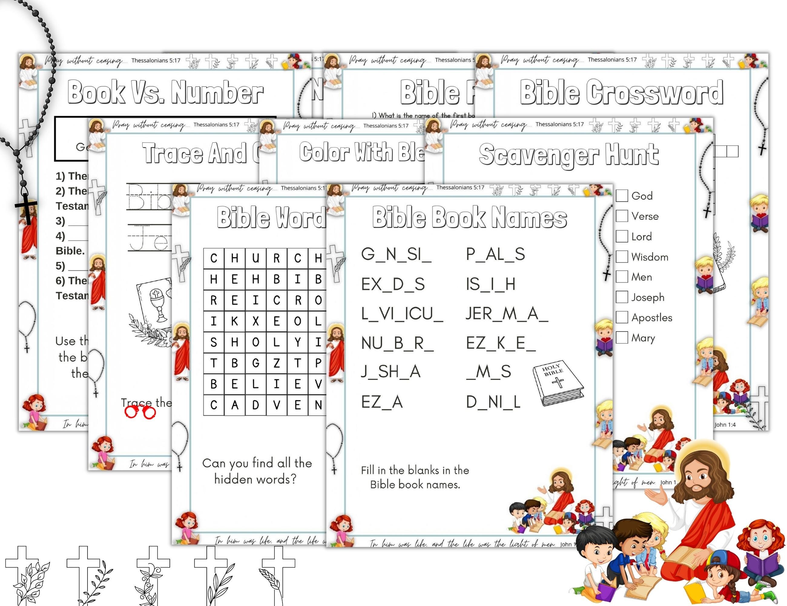 Bible Games Printable Pages Bible Games Bundle for Kids PDF Download Bible Games Printable Pages Bible Games Bundle for Kids PDF Download