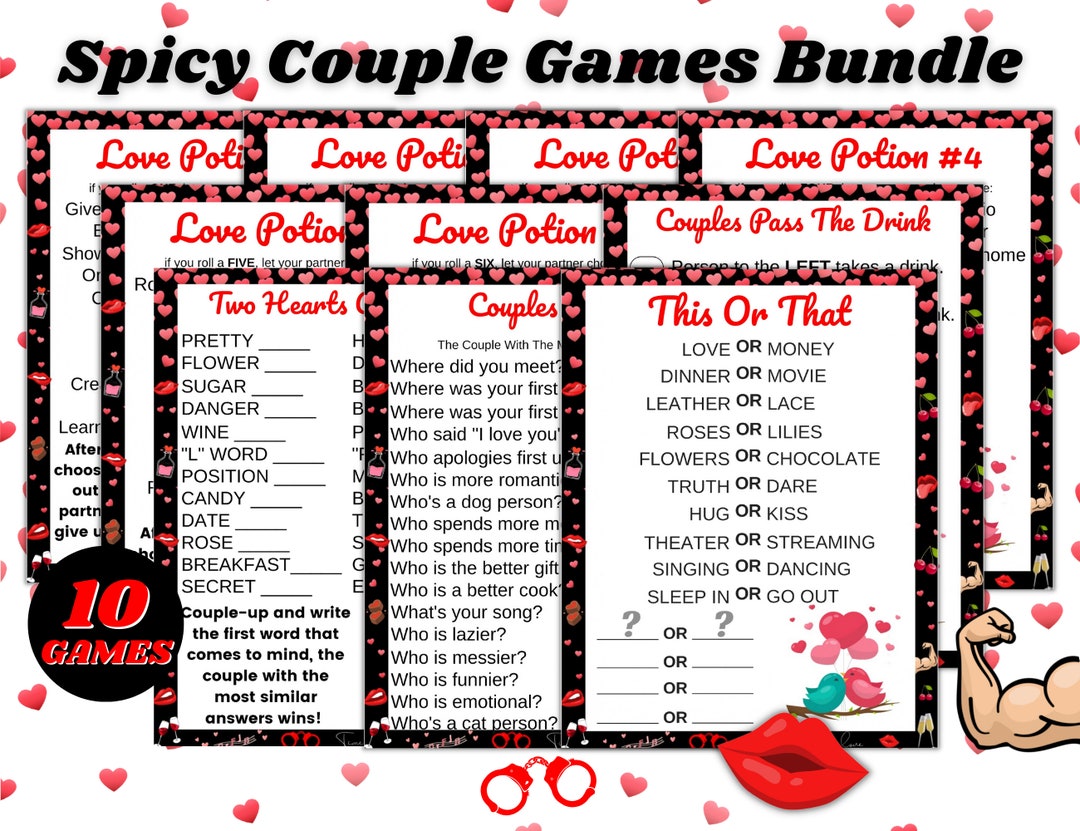 Printable Games for Couples, Adult Couples Games, Fun Shower Games for ...
