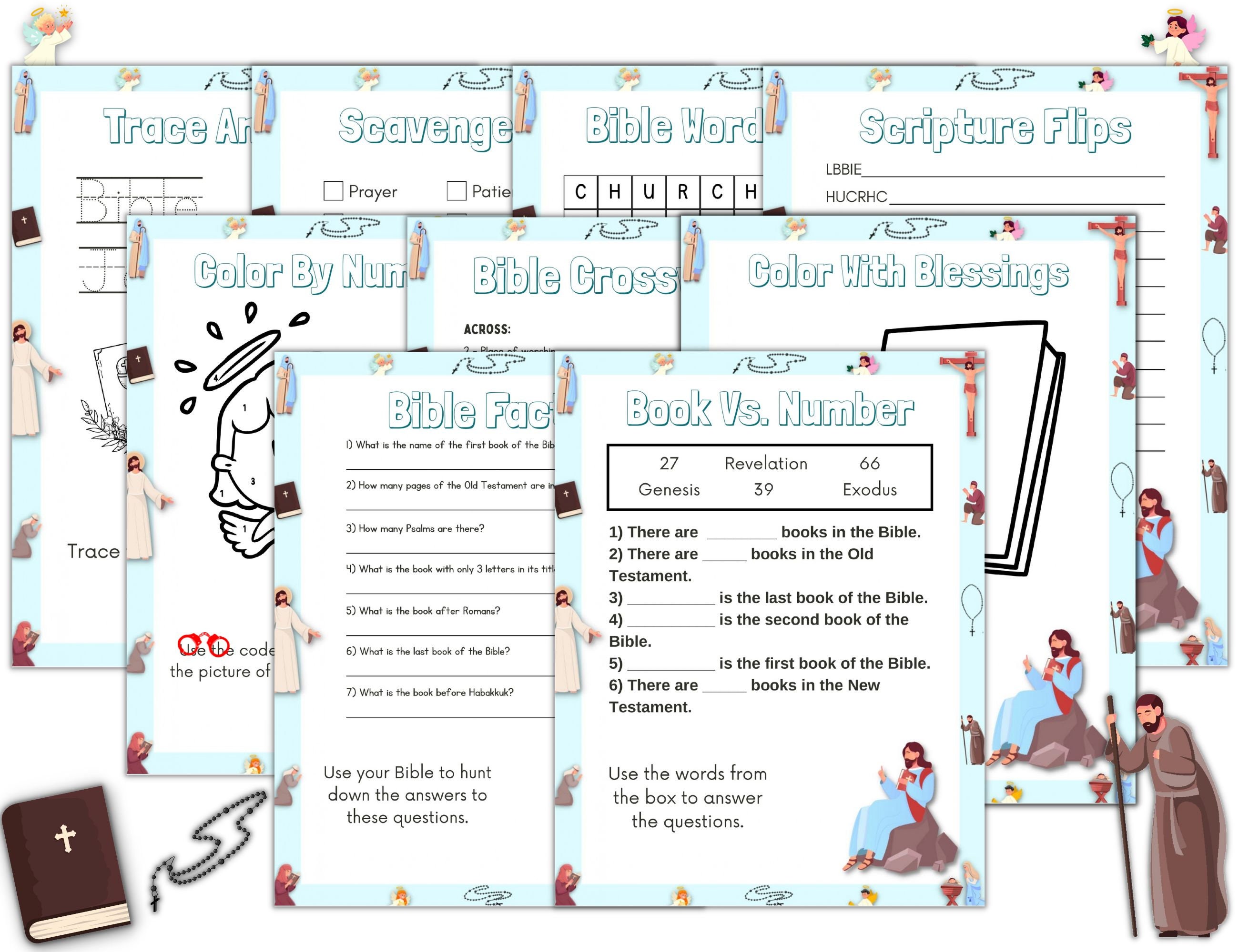 Printable Bible Games, Bible Games Bundle for Kids, PDF Download - Etsy