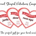 Heart-shaped Love Coupons, Valentines Day Coupons, Valentines Day Gift ...