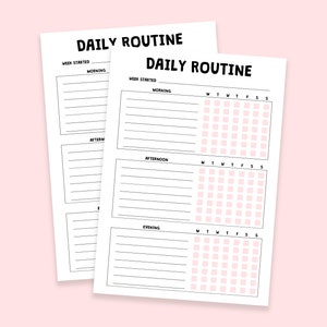 Printable Daily Routine Schedules, Printable to Do List, Routine ...