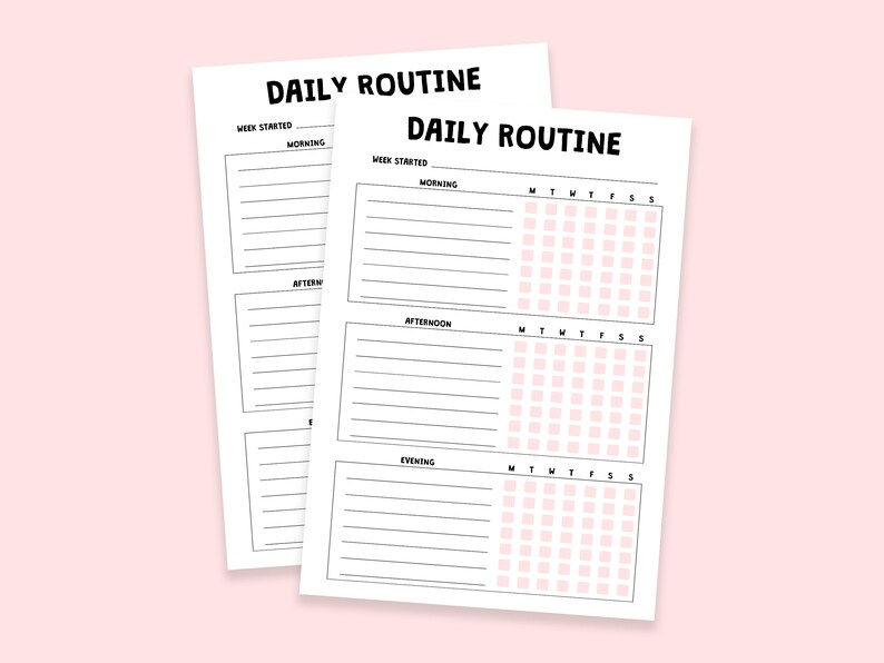 Printable Daily Routine Schedules, Printable to Do List, Routine ...