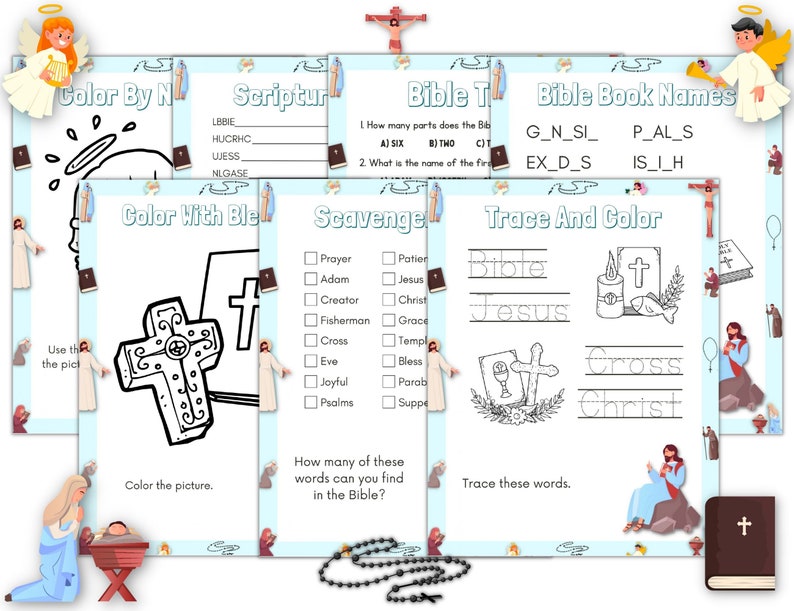 Printable Bible Games, Bible Games Bundle for Kids, PDF Download - Etsy