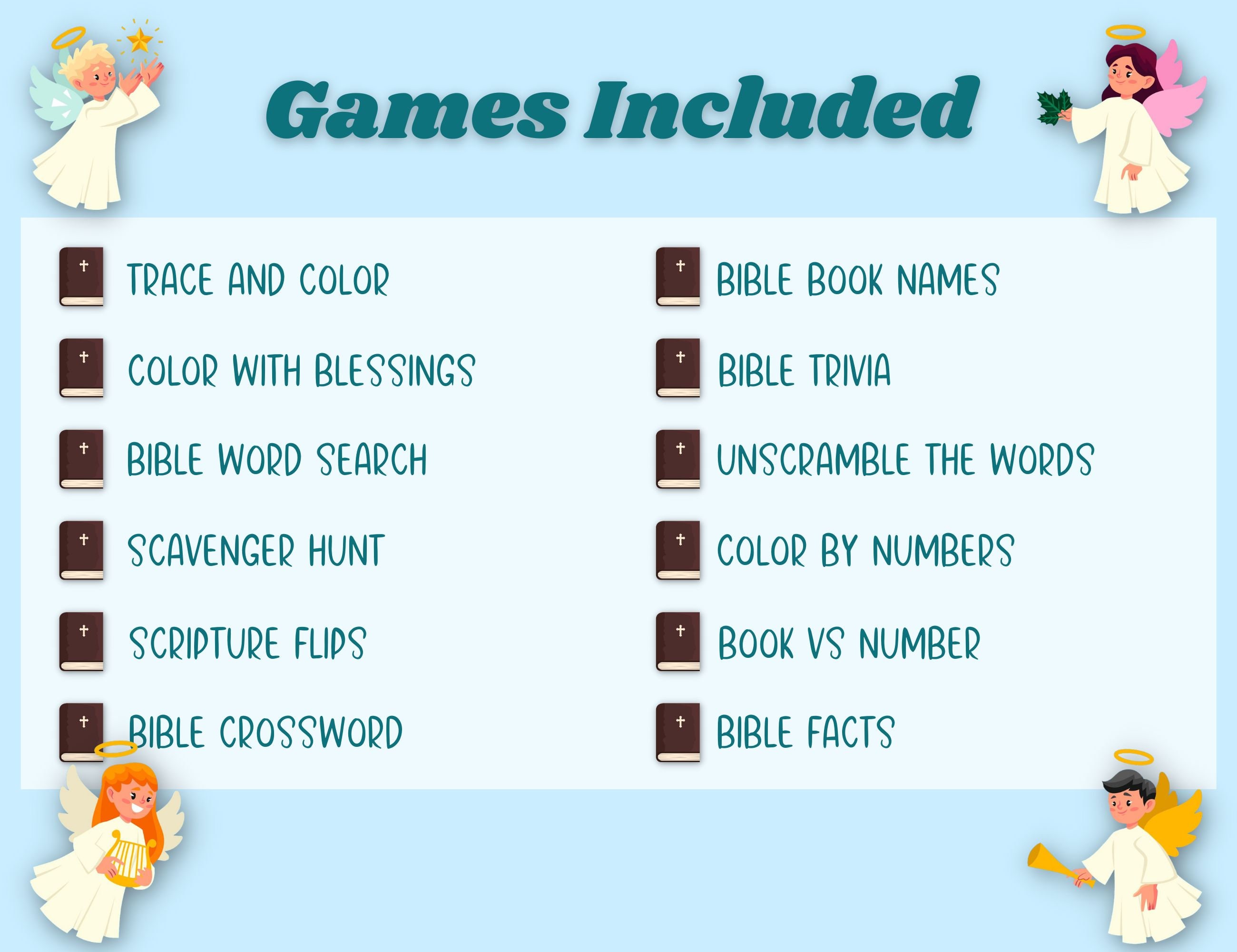 Printable Bible Games, Bible Games Bundle for Kids, PDF Download - Etsy