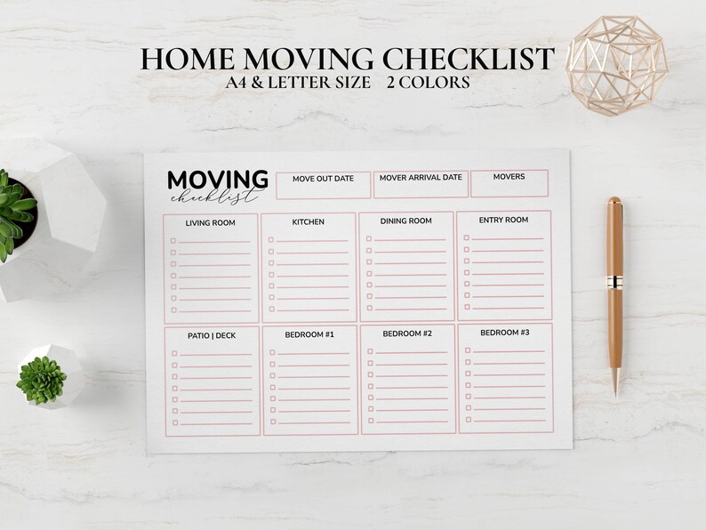 House Moving Checklist.pdf Home Moving Checklist, Moving Printable, Checklist Printable, Digital ...