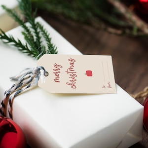 Christmas Holiday Gift Tag, Printable Tags, Holiday Tags, Digital Download PDF