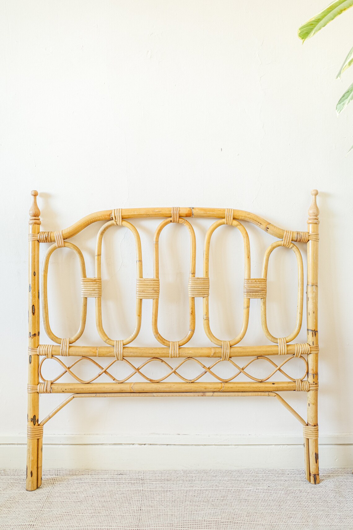 Bamboo Single Bed Headboard Cane Retro Rattan Bohemian Boho Etsy