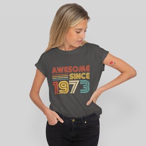 50th Birthday PNG Awesome Since 1973 50 Years Old Retro PNG Birthday ...