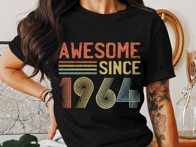 Awesome Since Custom Year PNG Any Age Birthday Png Retro Style, Gift ...