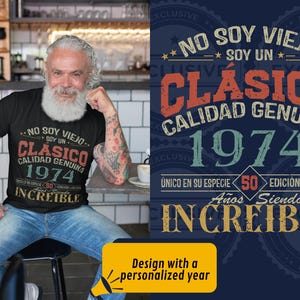 Vintage Custom Year Design | Spanish Quote | Digital Download PNG