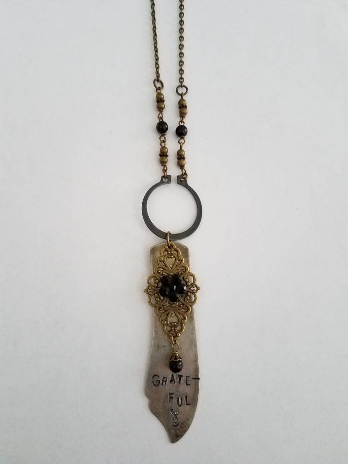 Grateful butter knife necklace silverware Jewelryupcycled Etsy