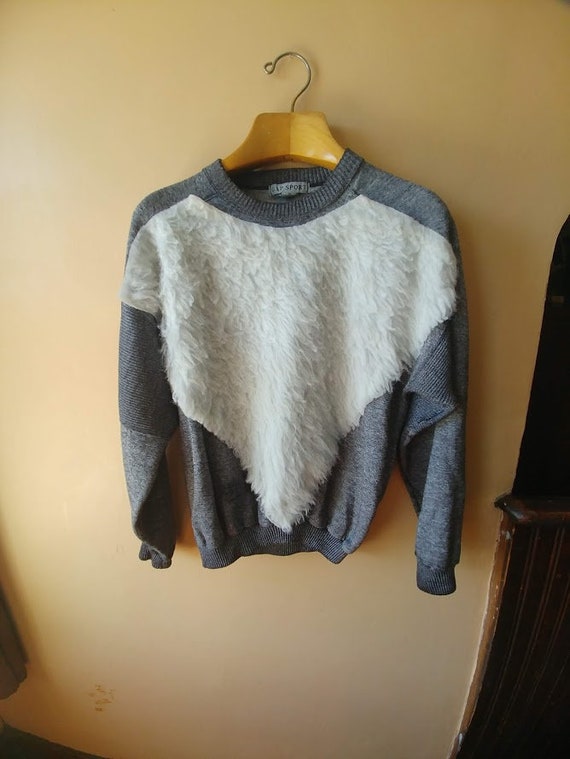 Rare Vintage 80s 90s Gap Sport Gray Paper Thin Fau