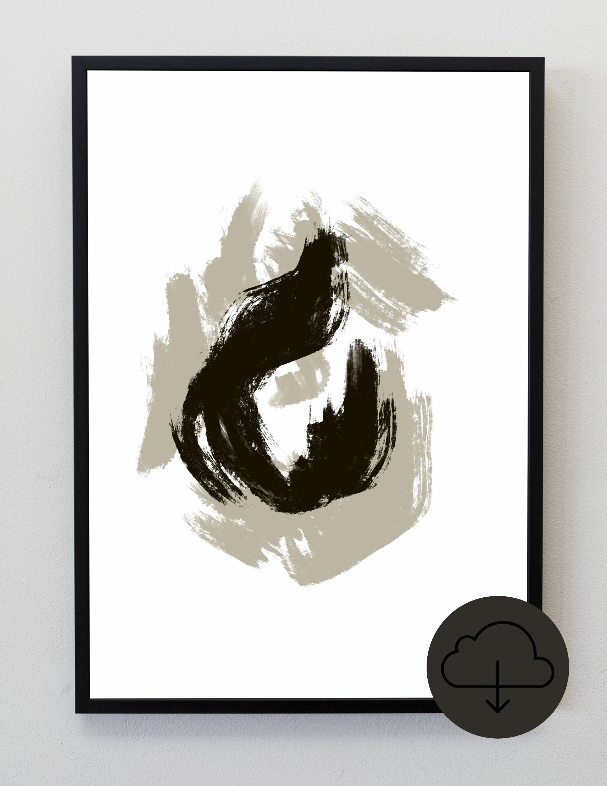 Modern Abstract Minimalist Art Wall Decor Instant Etsy