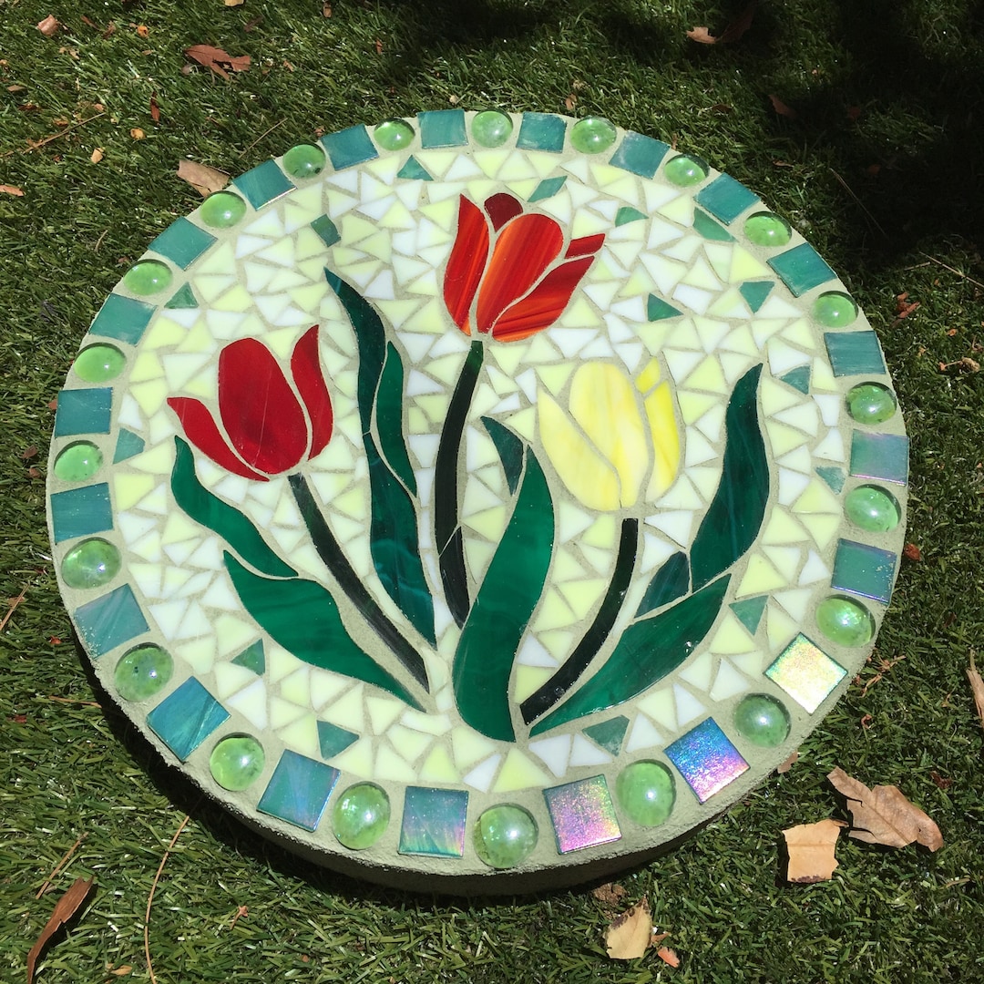 Custom Flower Stepping Stone Made to Order Etsy
