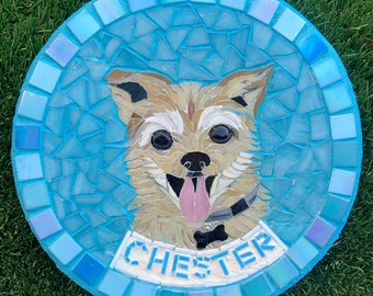 Custom Dog Mosaic Stepping Stone