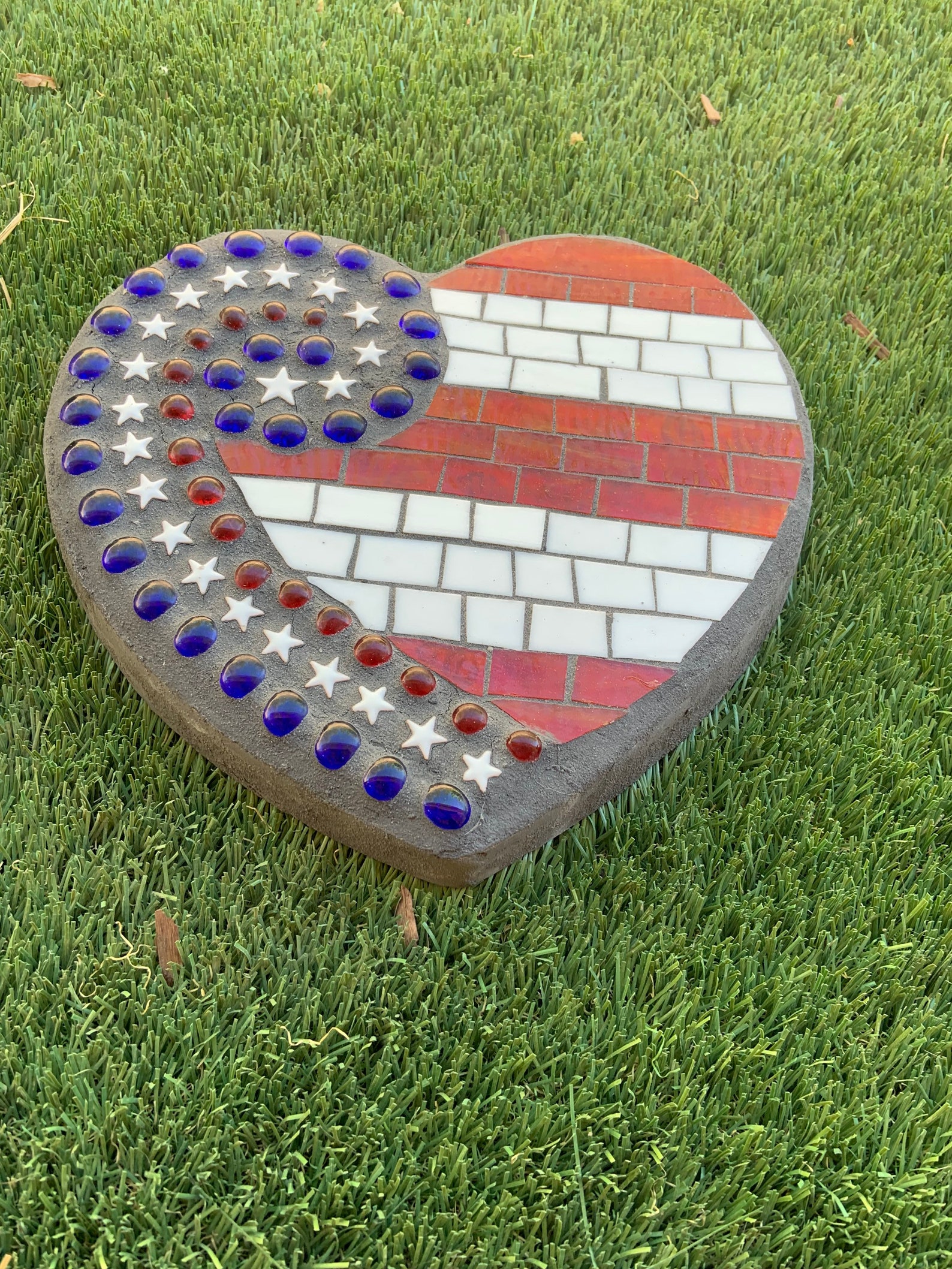 Stepping Flags American Flag Stepping Stone | Etsy