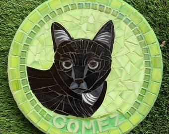 Escalón de mosaico de gato personalizado