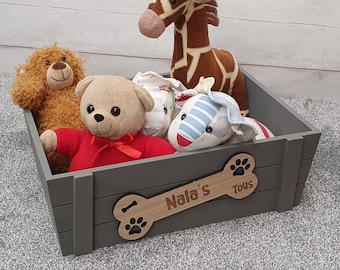 Personalised Toy Storage Box Crate for Cats / Dogs