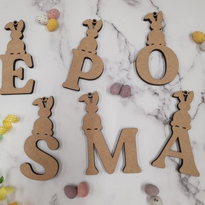 MDF Easter Wooden Bunny Letters Decorate Yourself Crafter